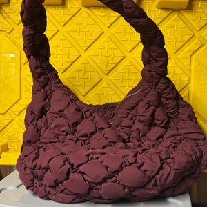 Aritzia Deep Burgundy Hobo Bag